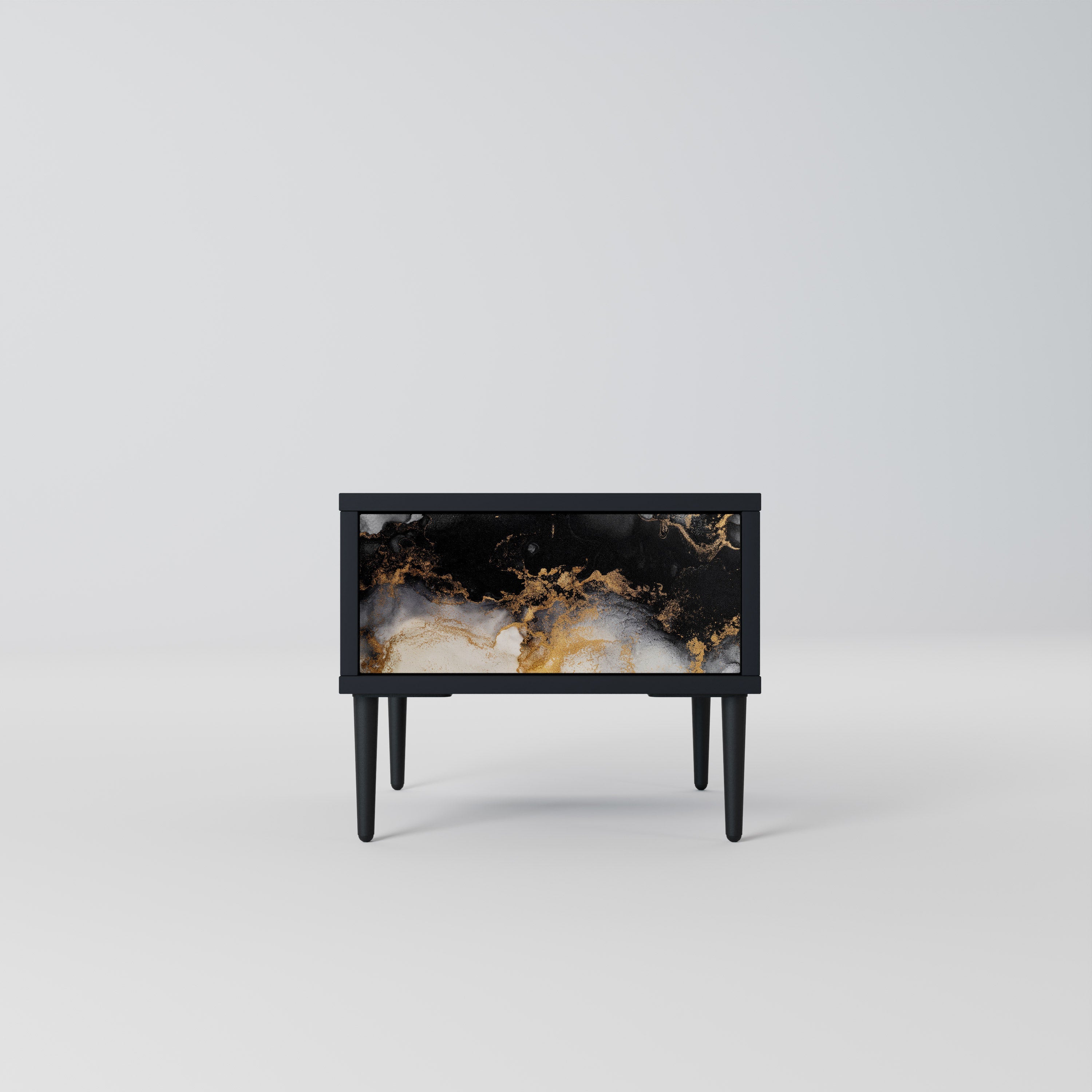 MARBLE OF TOMMORROW Mesa de Cabeceira em Acabamento Preto