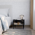 MARBLE OF TOMMORROW Mesa de Cabeceira em Acabamento Preto