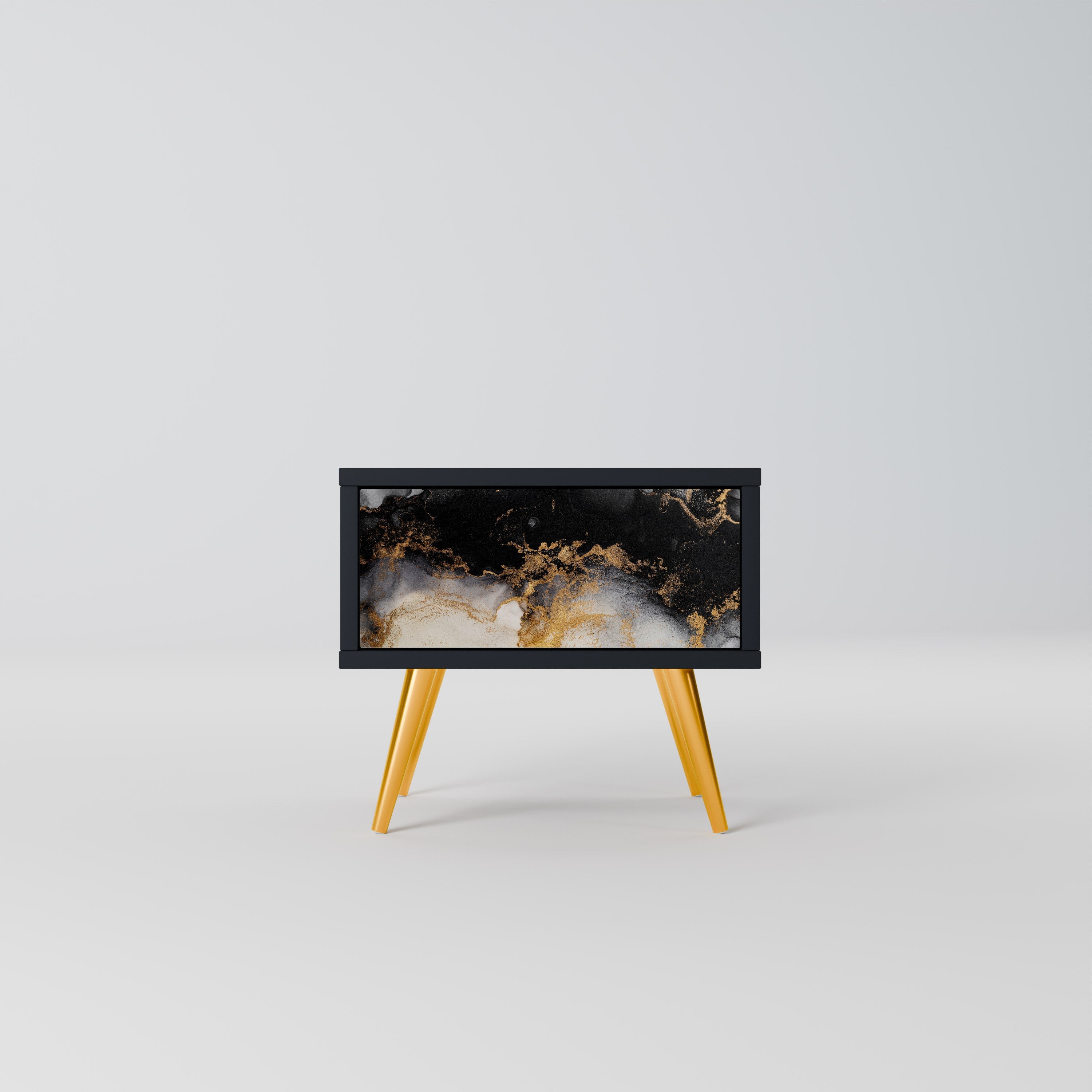 MARBLE OF TOMMORROW Mesa de Cabeceira em Acabamento Preto