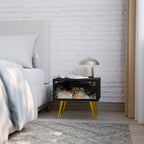 MARBLE OF TOMMORROW Mesa de Cabeceira em Acabamento Preto