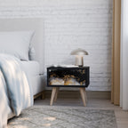 MARBLE OF TOMMORROW Mesa de Cabeceira em Acabamento Preto