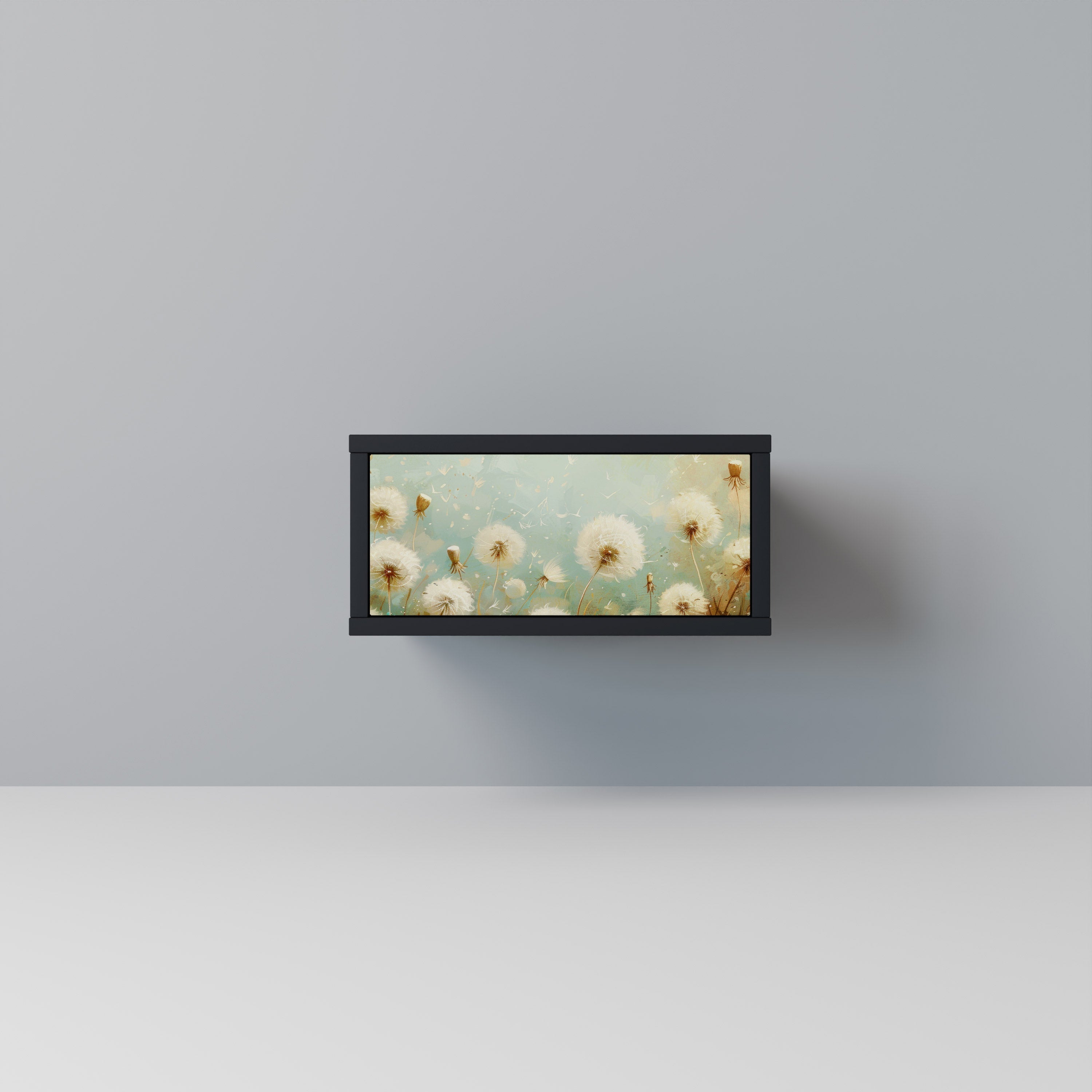 DREAMY MEADOW Mesa de Cabeceira em Acabamento Preto