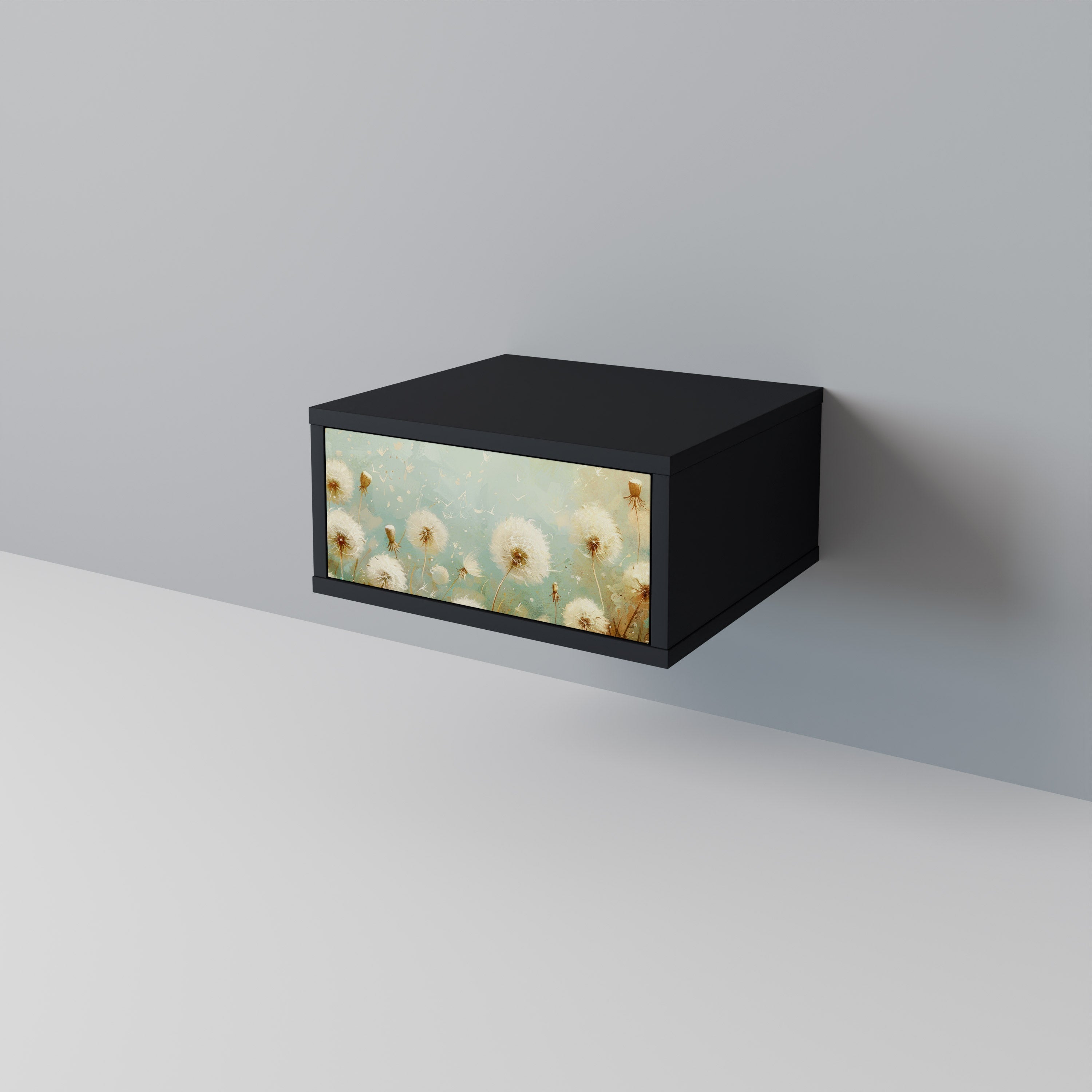 DREAMY MEADOW Mesa de Cabeceira em Acabamento Preto