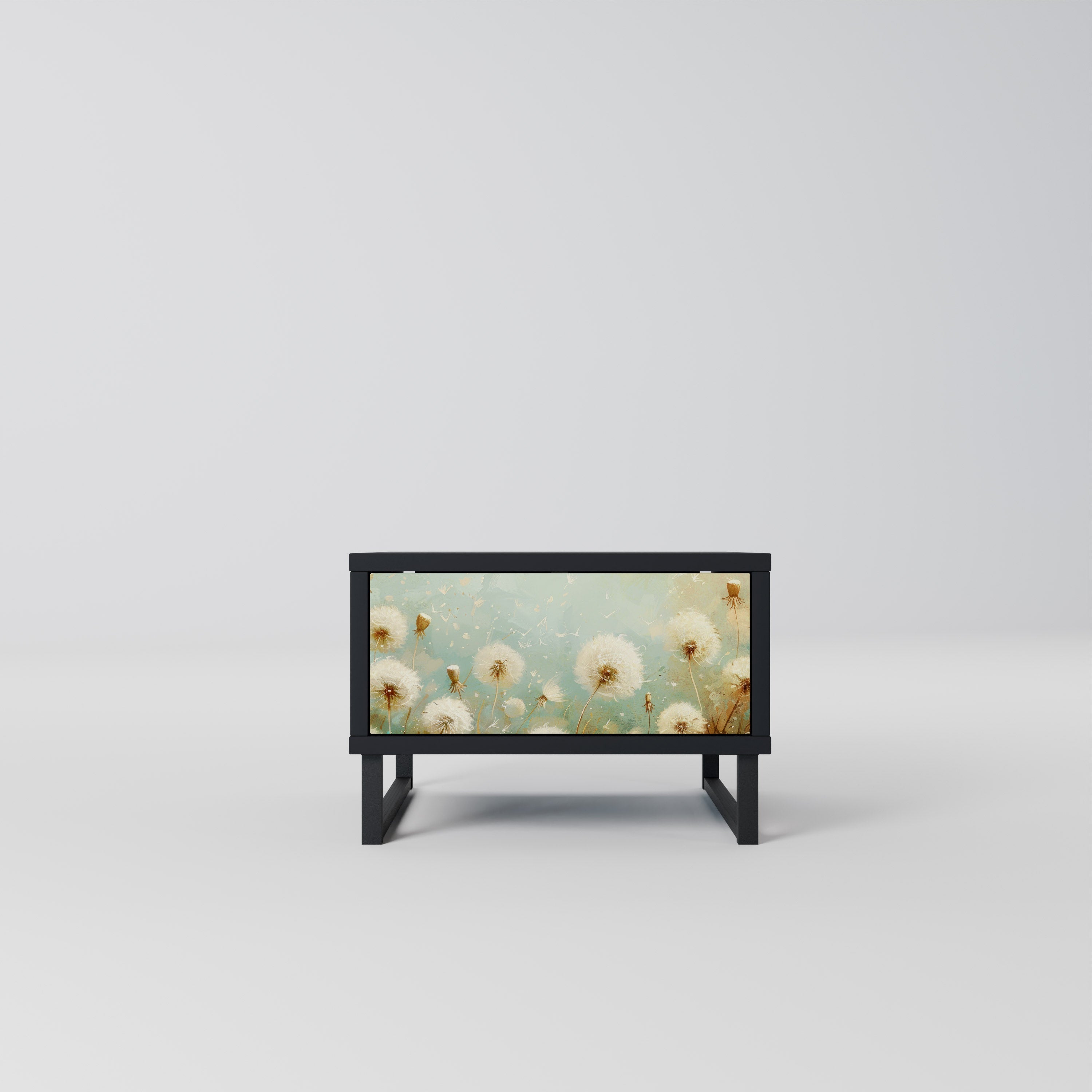 DREAMY MEADOW Mesa de Cabeceira em Acabamento Preto