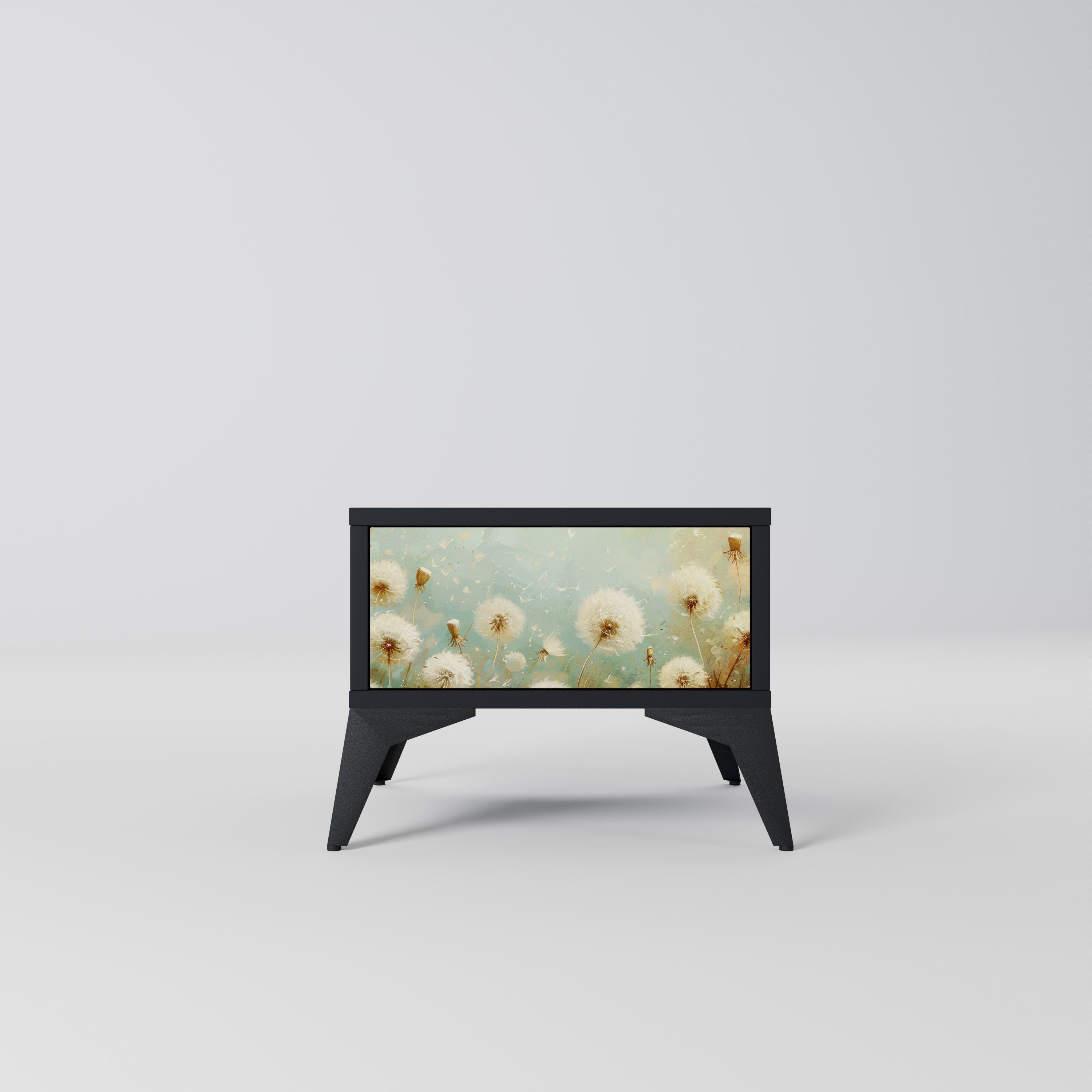 DREAMY MEADOW Mesa de Cabeceira em Acabamento Preto