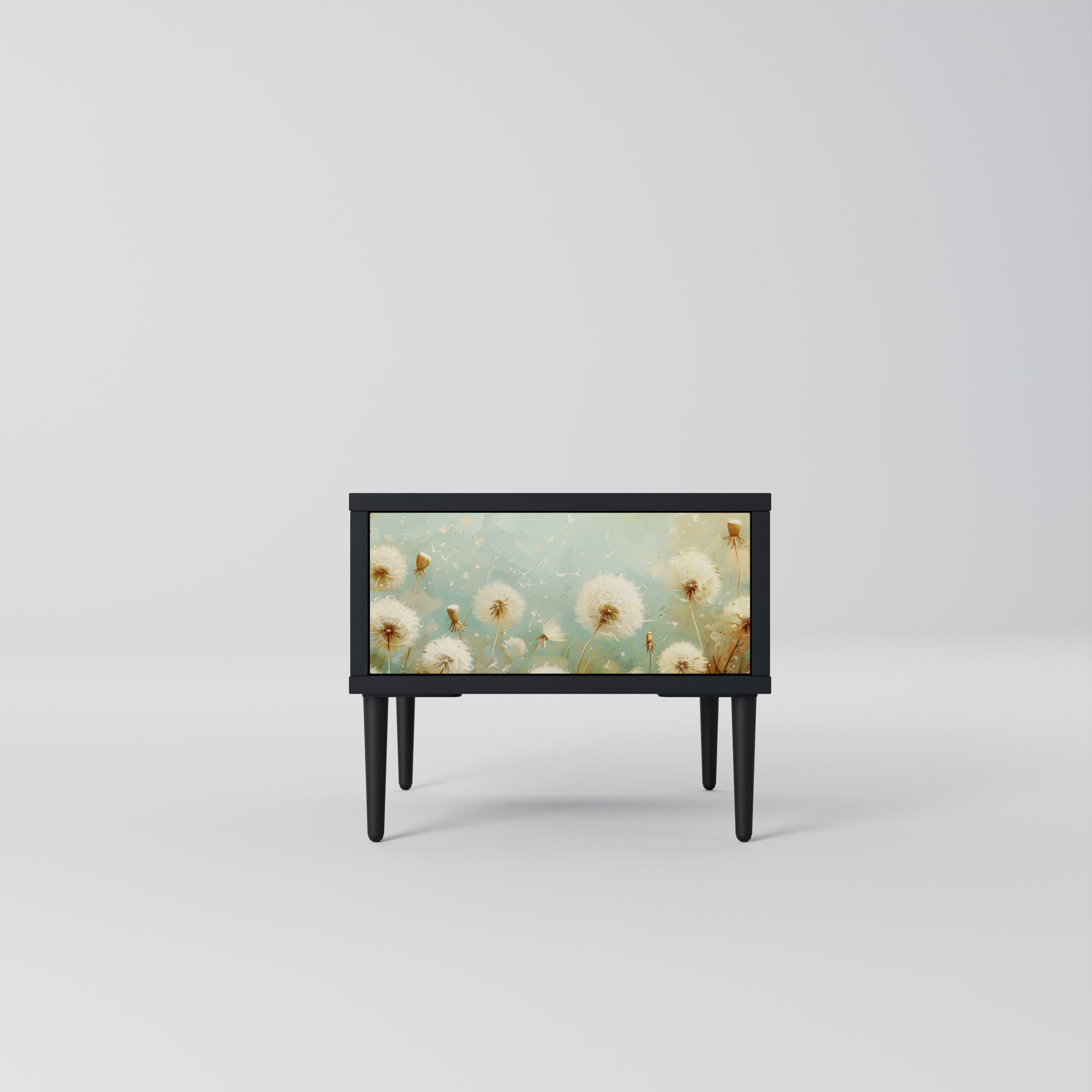 DREAMY MEADOW Mesa de Cabeceira em Acabamento Preto