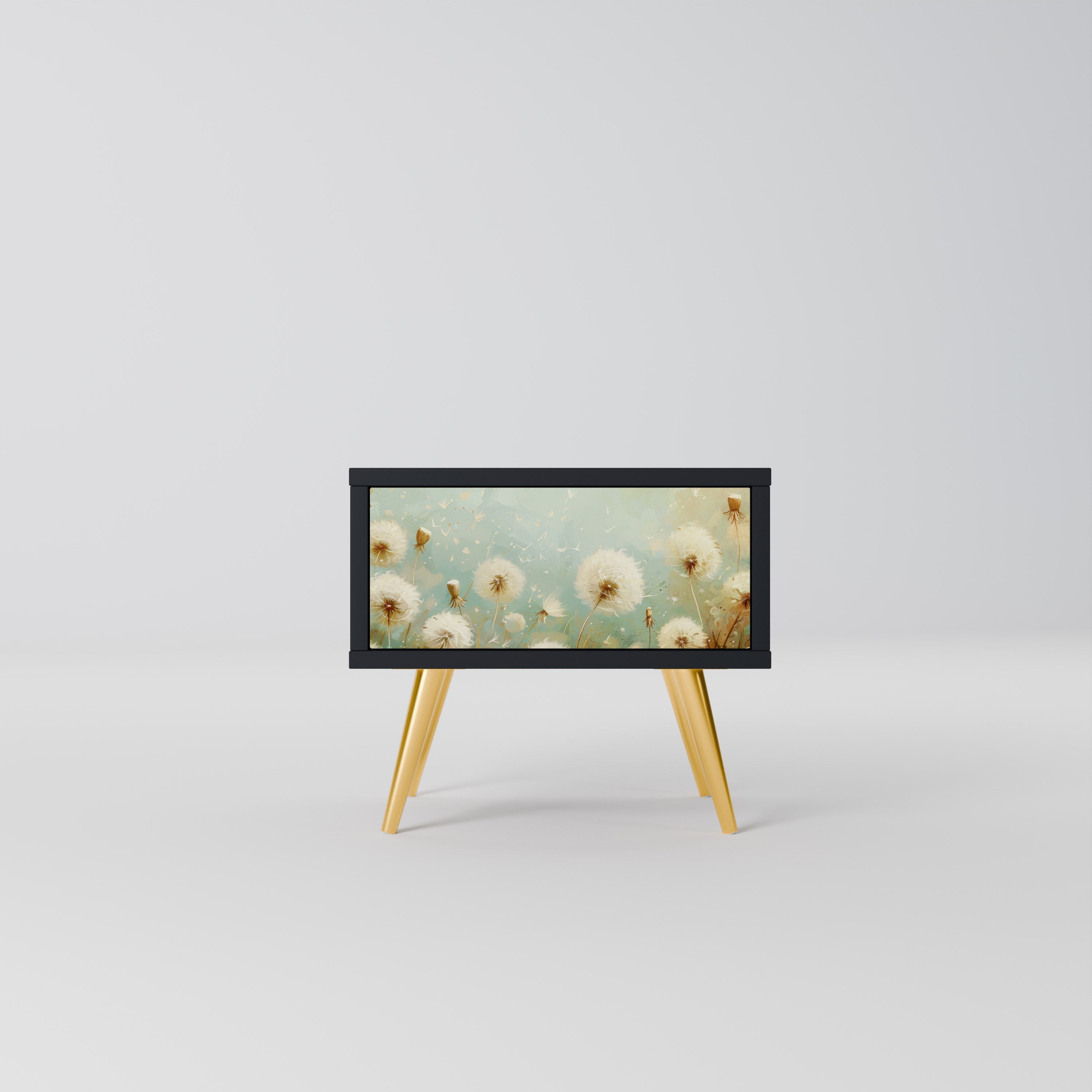 DREAMY MEADOW Mesa de Cabeceira em Acabamento Preto