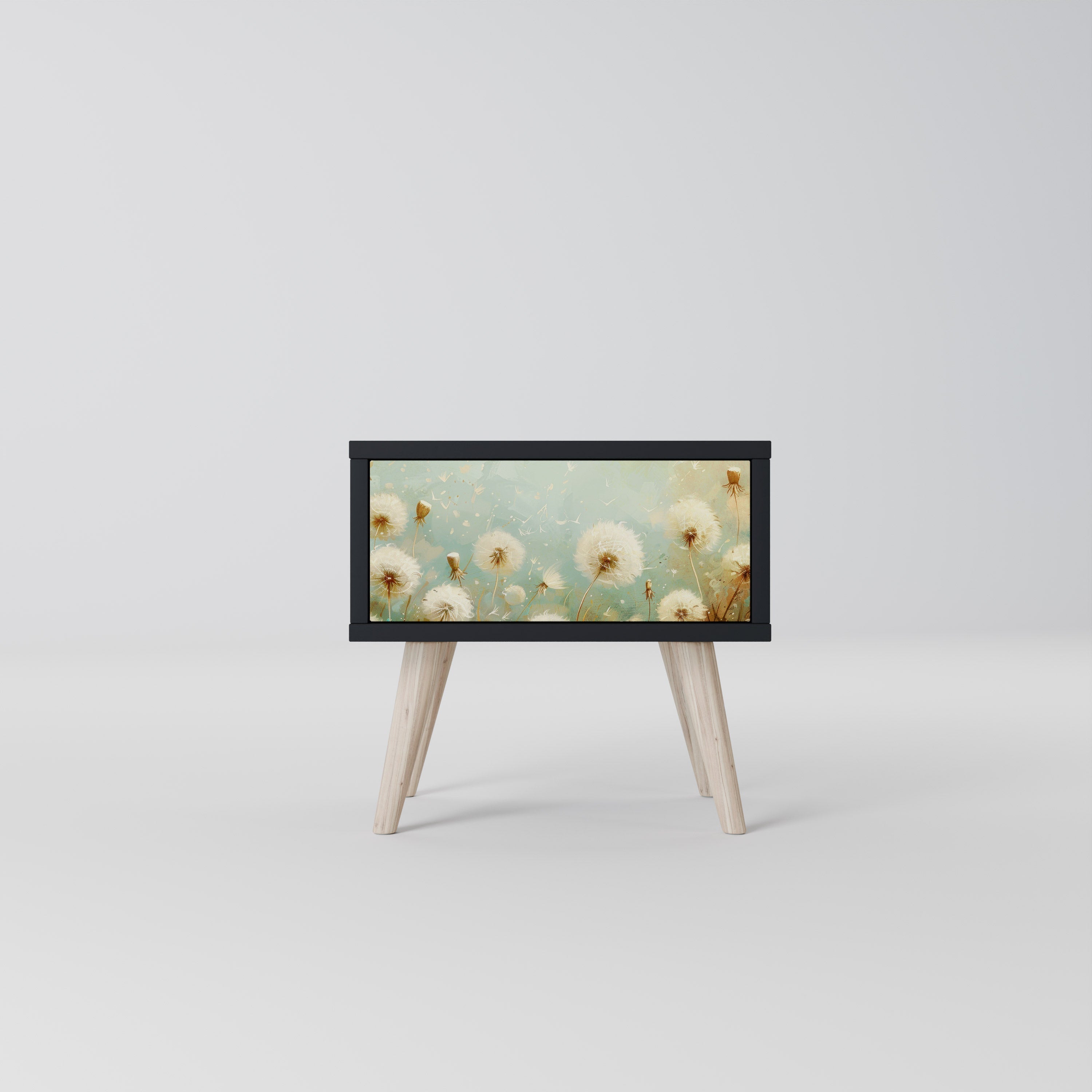 DREAMY MEADOW Mesa de Cabeceira em Acabamento Preto