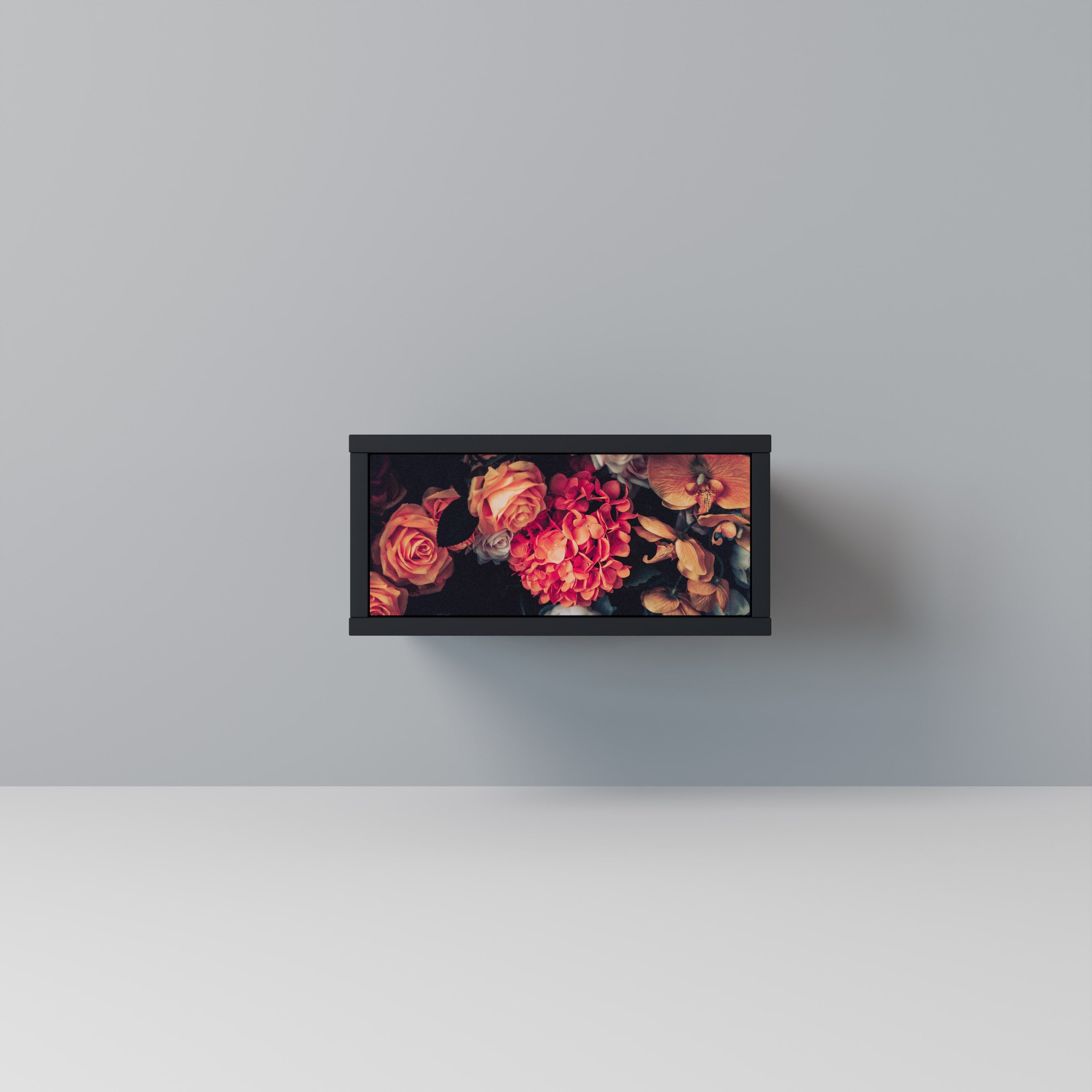 NEVERENDING BLOOM Mesa de Cabeceira em Acabamento Preto