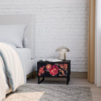 NEVERENDING BLOOM Mesa de Cabeceira em Acabamento Preto