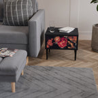 NEVERENDING BLOOM Mesa de Cabeceira em Acabamento Preto