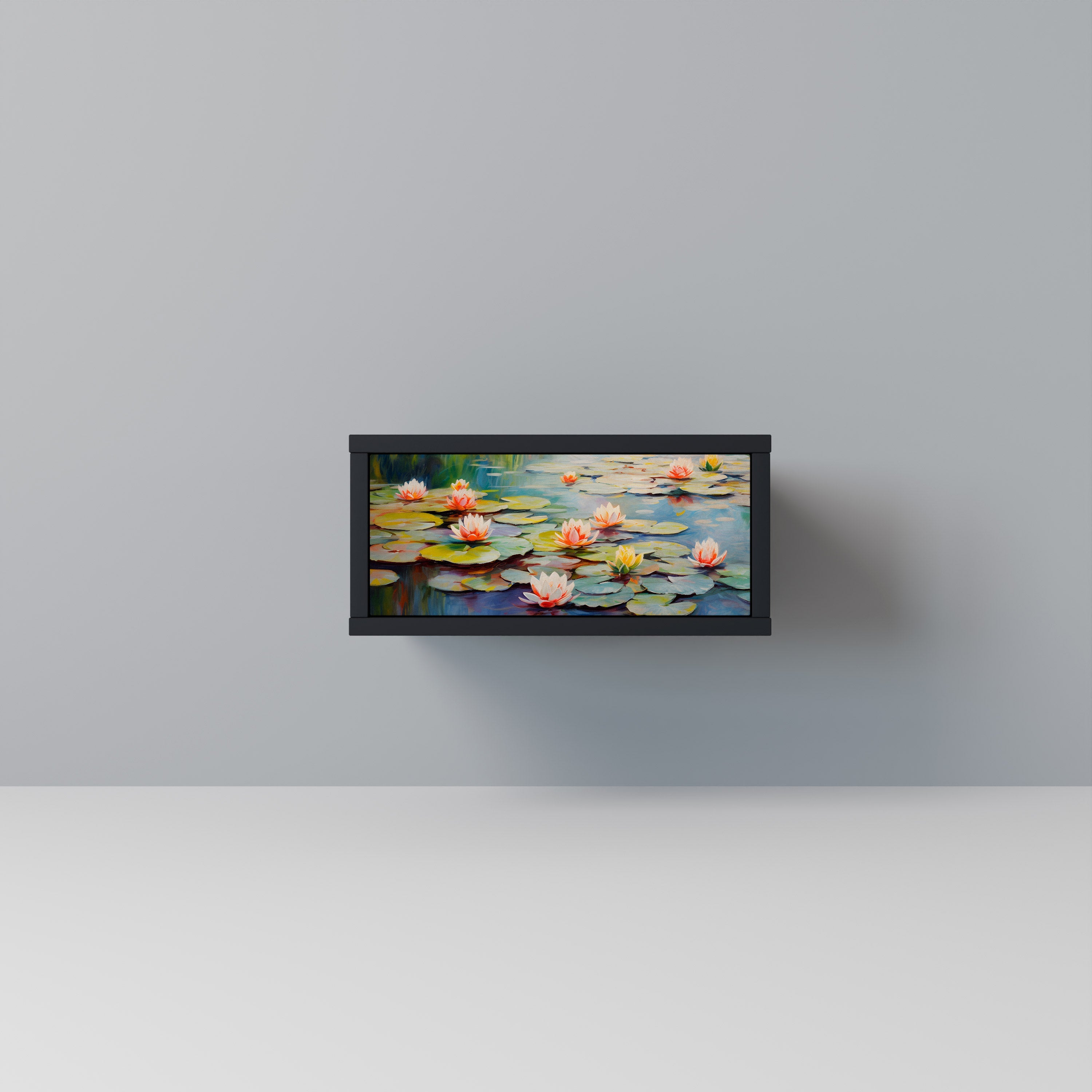 BLOOMING WATERS Mesa de Cabeceira em Acabamento Preto