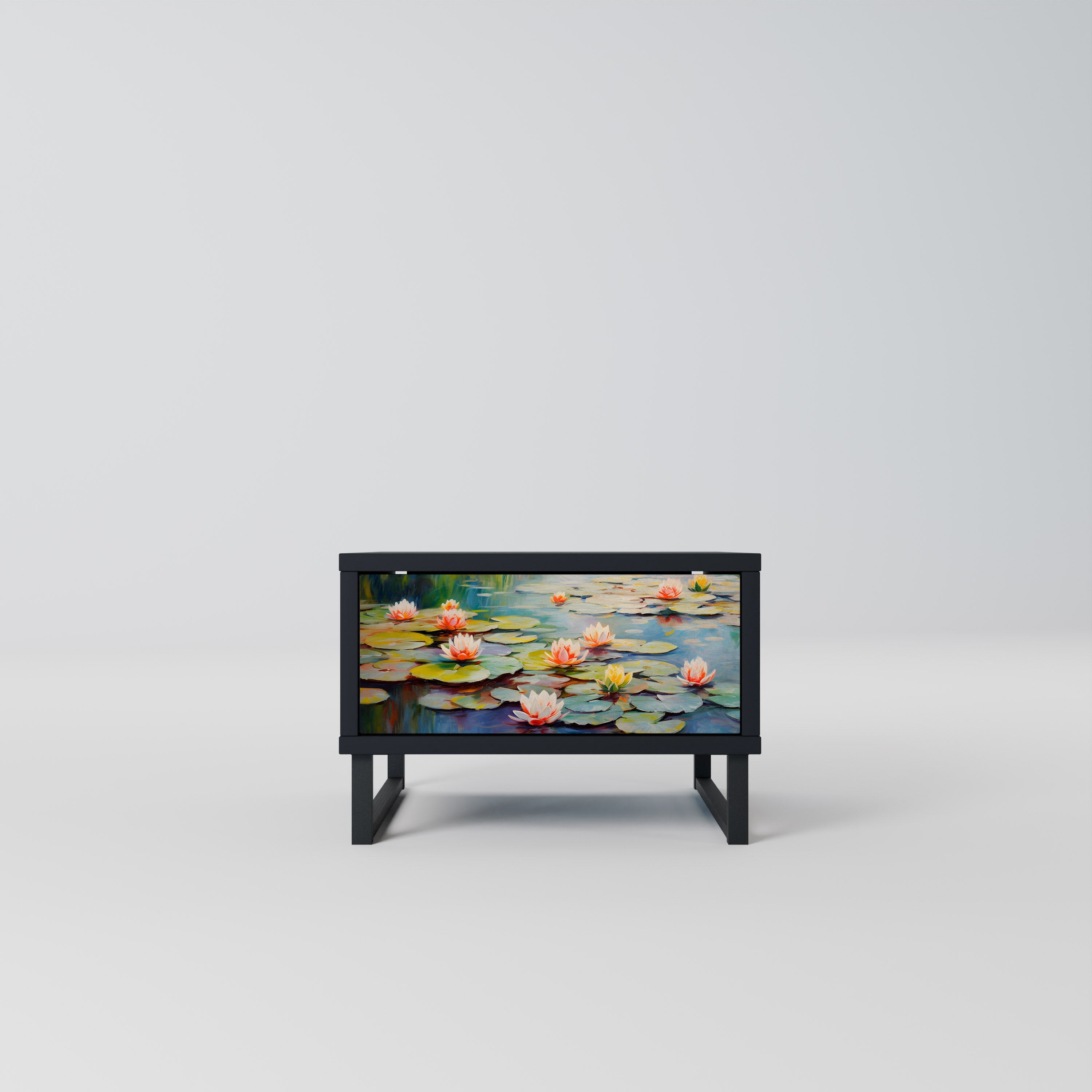 BLOOMING WATERS Mesa de Cabeceira em Acabamento Preto