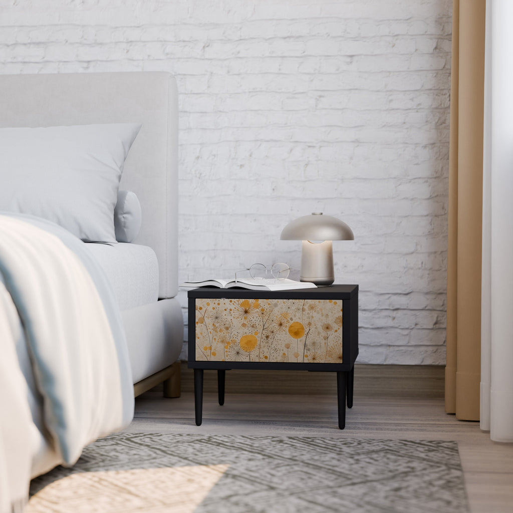MORNING GLADE Mesa de Cabeceira em Acabamento Preto