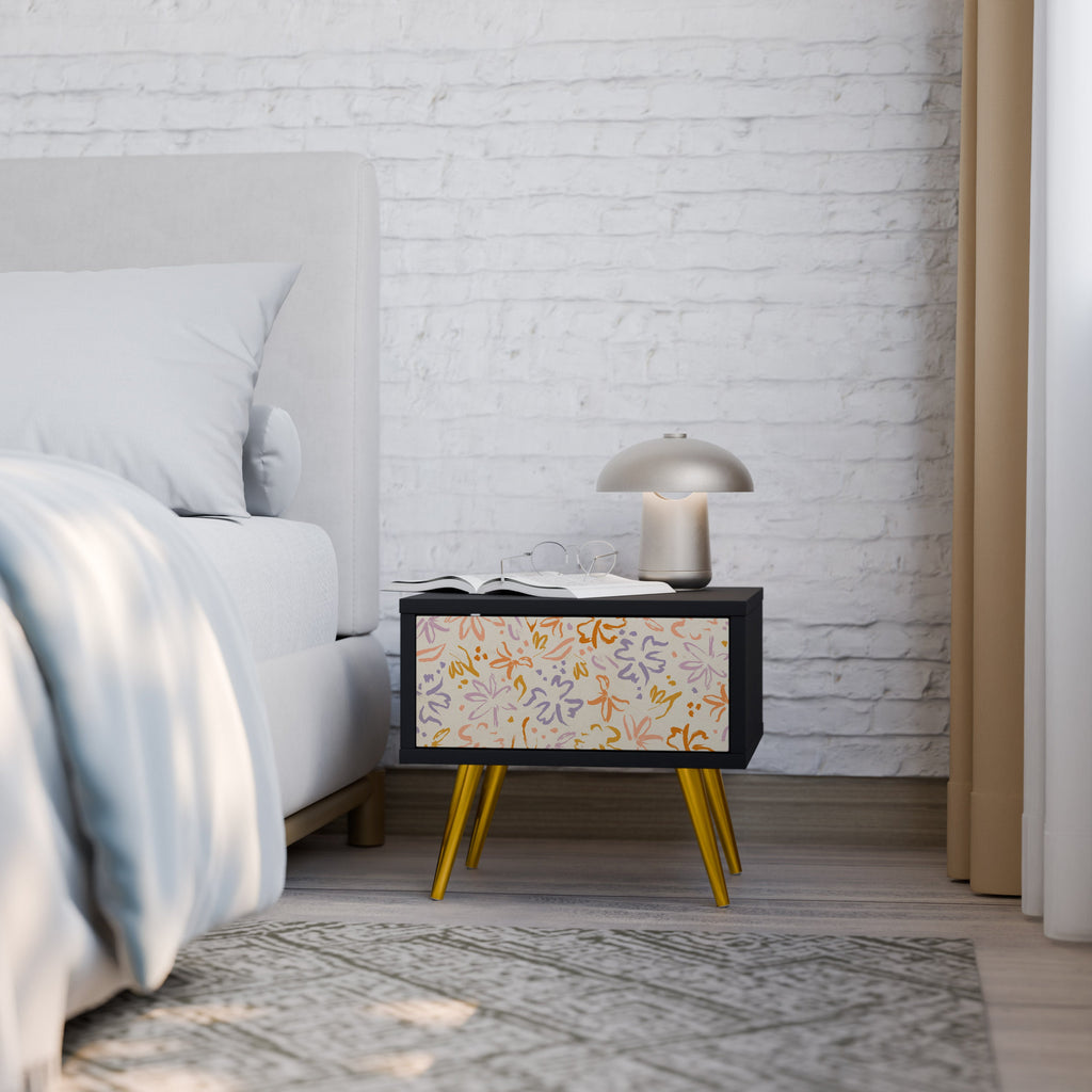 SPRING WHIMSY Mesa de Cabeceira em Acabamento Preto