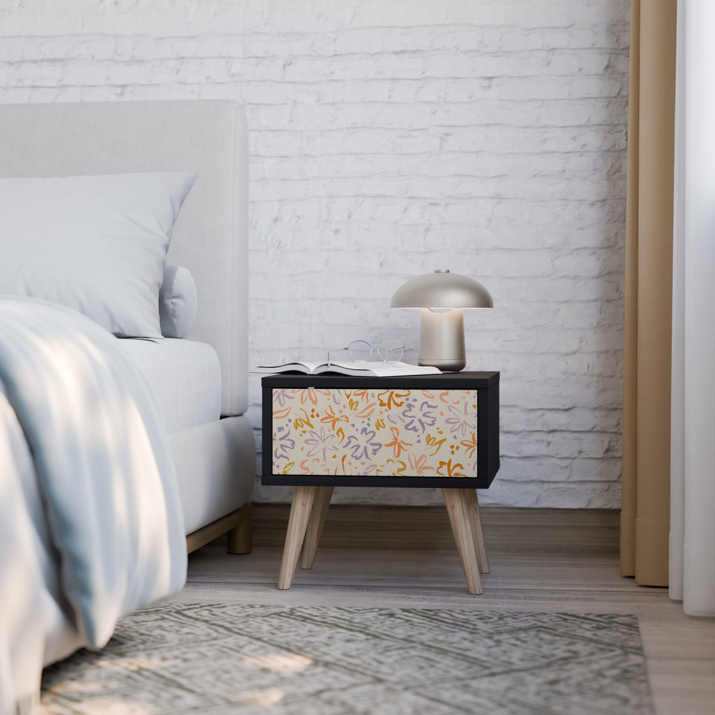 SPRING WHIMSY Mesa de Cabeceira em Acabamento Preto