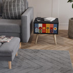 SCANDIC FLOWERET Mesa de Cabeceira em Acabamento Preto