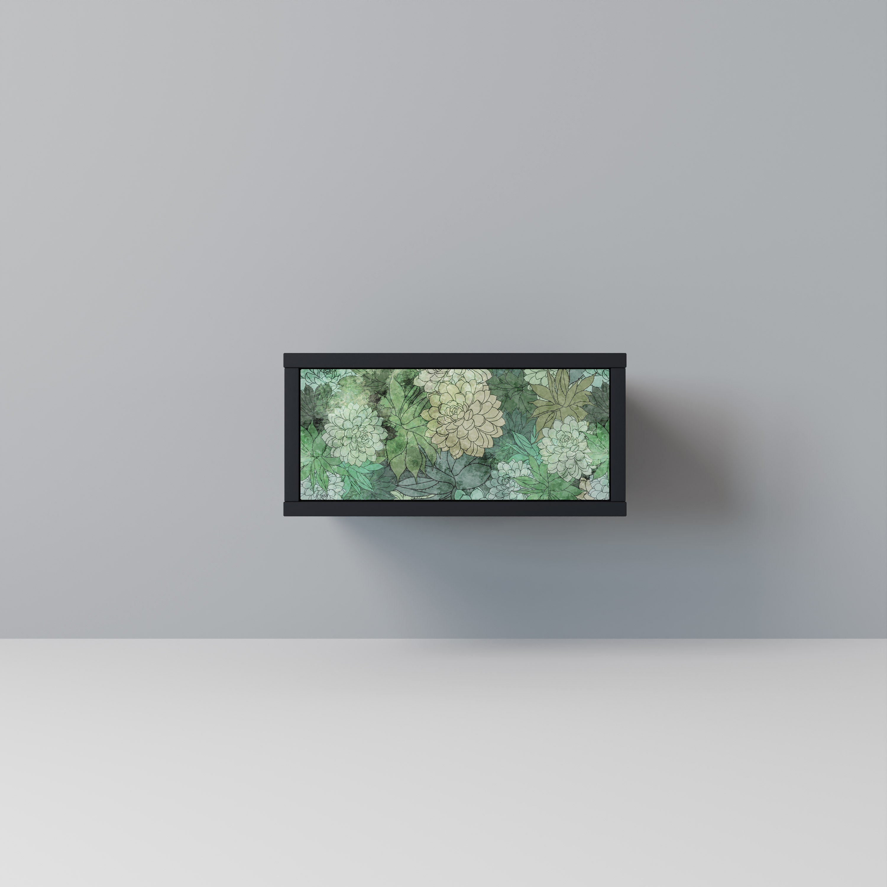 SUCCULENT CLUSTER Mesa de Cabeceira em Acabamento Preto