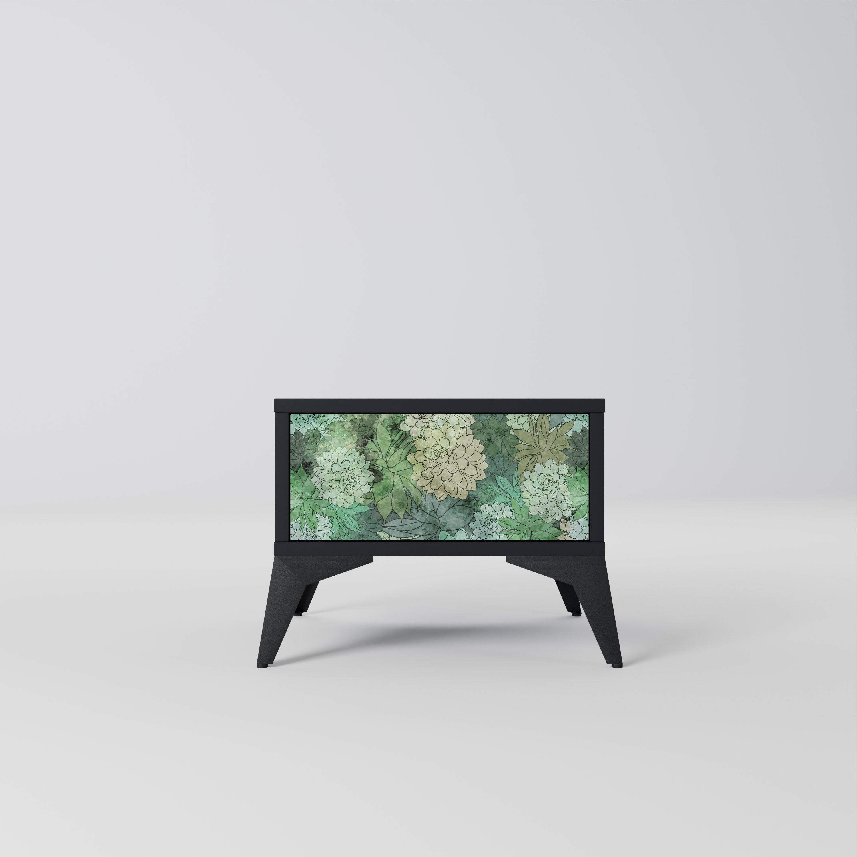 SUCCULENT CLUSTER Mesa de Cabeceira em Acabamento Preto