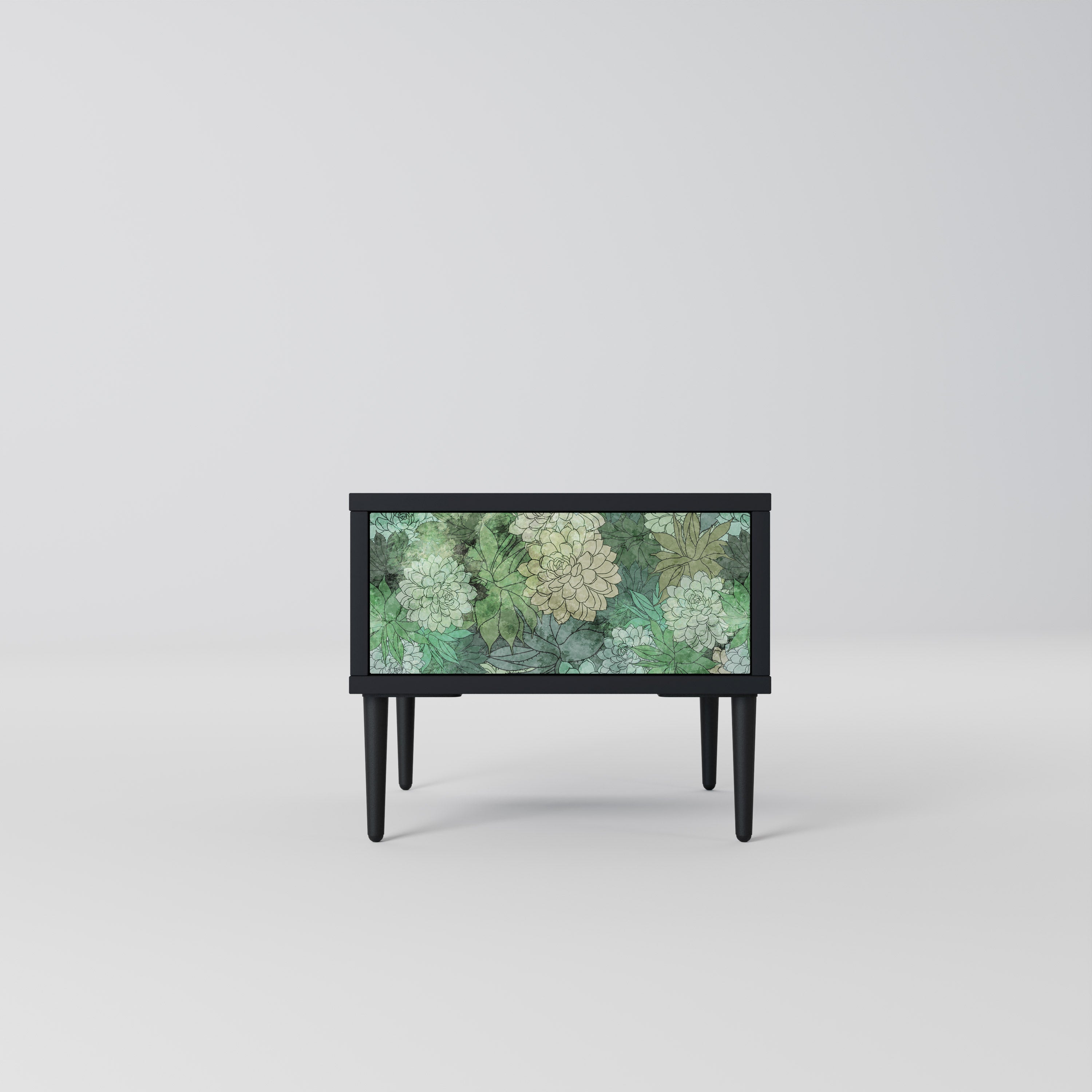 SUCCULENT CLUSTER Mesa de Cabeceira em Acabamento Preto