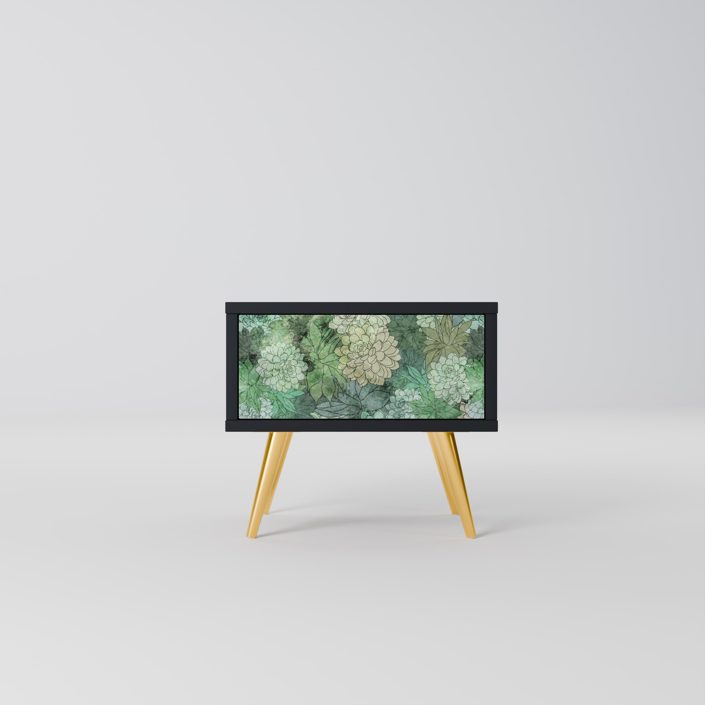 SUCCULENT CLUSTER Mesa de Cabeceira em Acabamento Preto