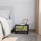 SUCCULENTS KALEIDOSCOPE Mesa de Cabeceira em Acabamento Preto