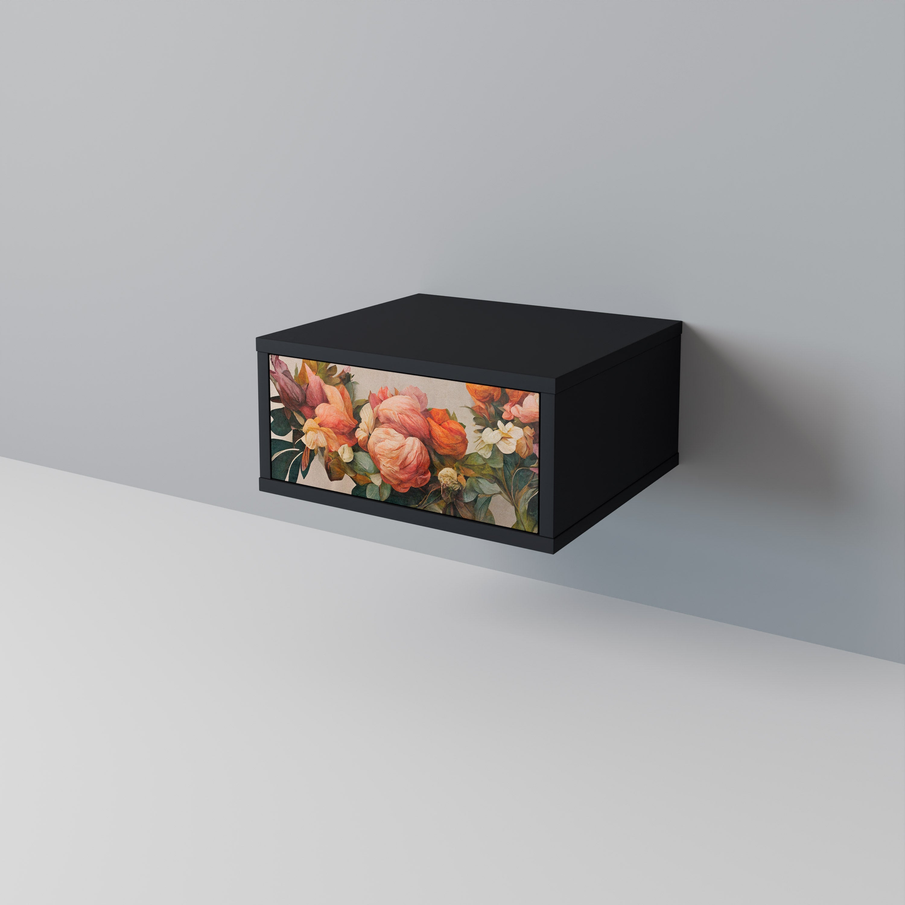 STYLISH BEAUTY Mesa de Cabeceira em Acabamento Preto