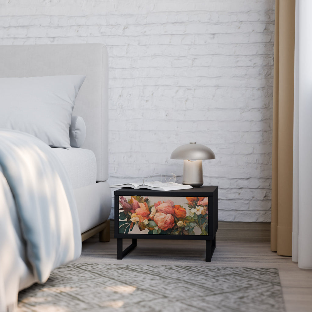 STYLISH BEAUTY Mesa de Cabeceira em Acabamento Preto