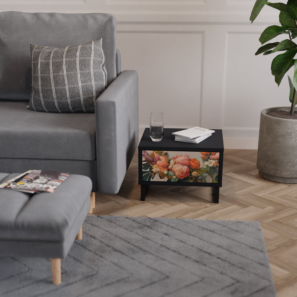 STYLISH BEAUTY Mesa de Cabeceira em Acabamento Preto