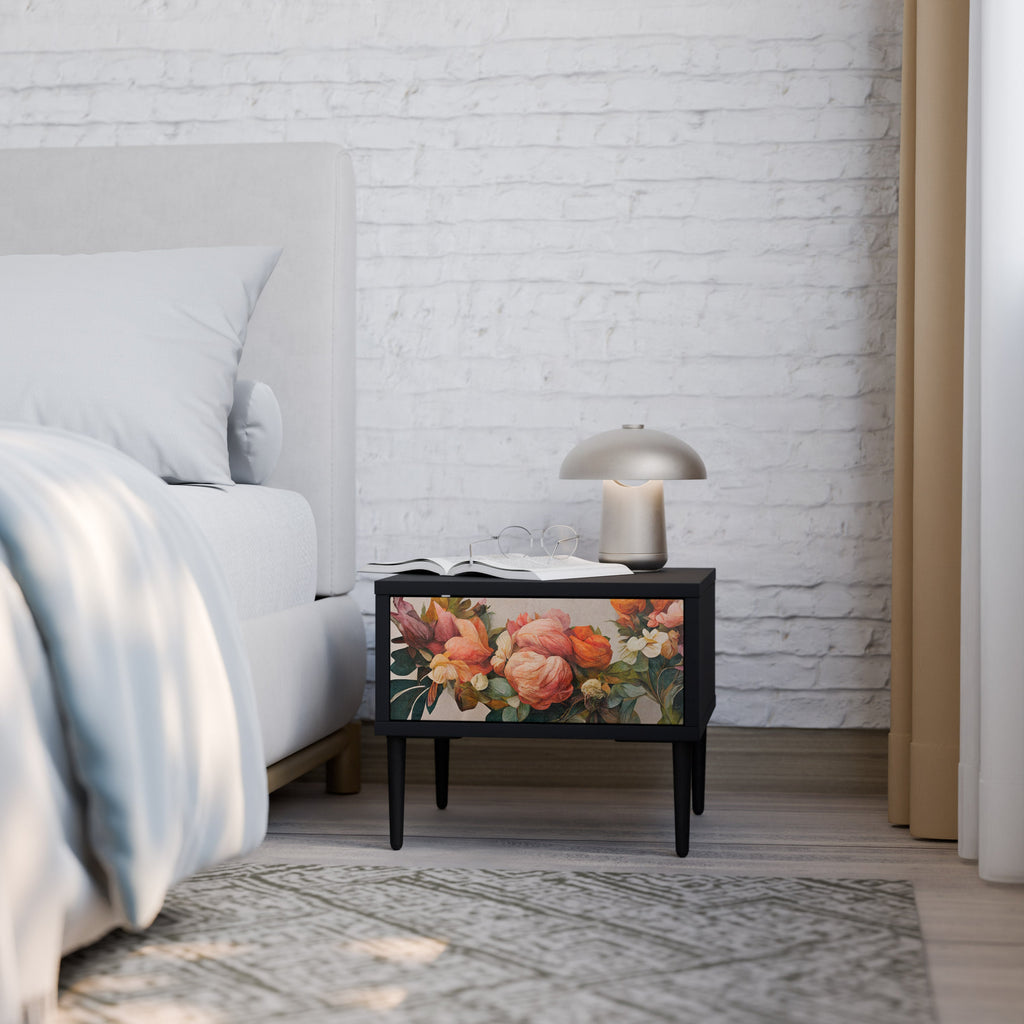 STYLISH BEAUTY Mesa de Cabeceira em Acabamento Preto