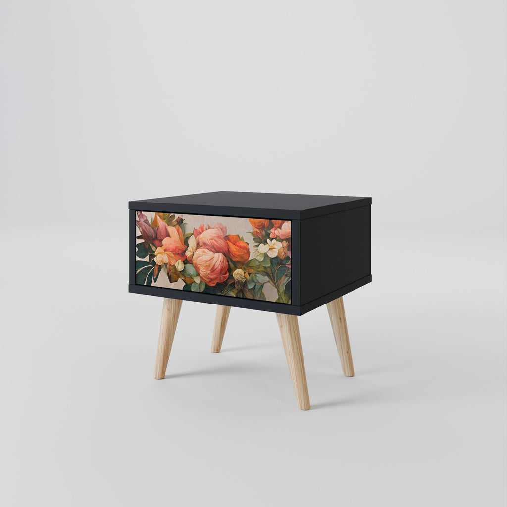 STYLISH BEAUTY Mesa de Cabeceira em Acabamento Preto