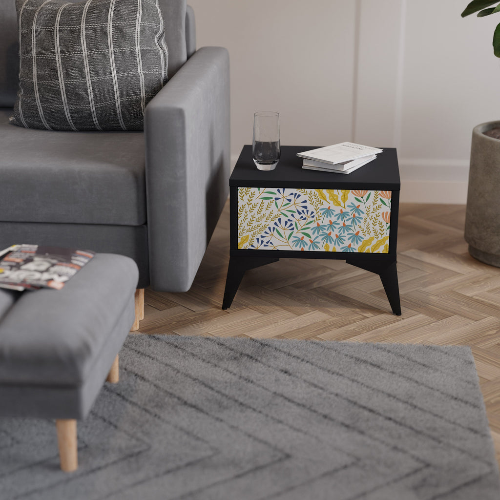 HELLO SPRING Mesa de Cabeceira em Acabamento Preto