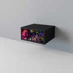 BLOOMING ELEGANCE Mesa de Cabeceira em Acabamento Preto