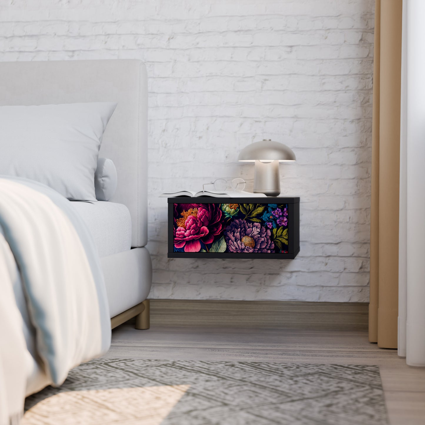 BLOOMING ELEGANCE Mesa de Cabeceira com Gaveta