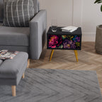 BLOOMING ELEGANCE Mesa de Cabeceira em Acabamento Preto