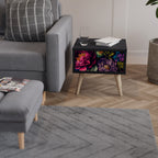 BLOOMING ELEGANCE Mesa de Cabeceira em Acabamento Preto