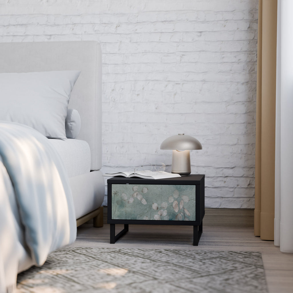 NIGHT LADY Mesa de Cabeceira em Acabamento Preto