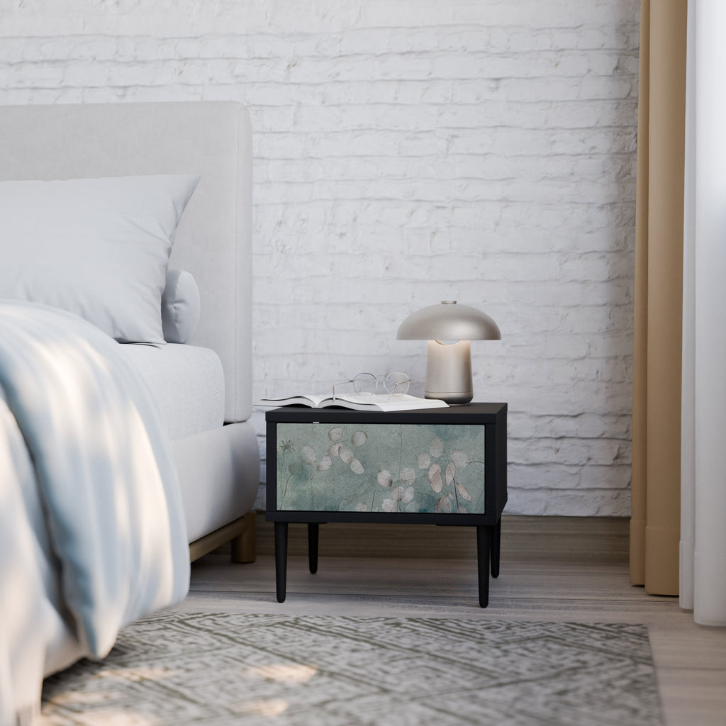 NIGHT LADY Mesa de Cabeceira em Acabamento Preto