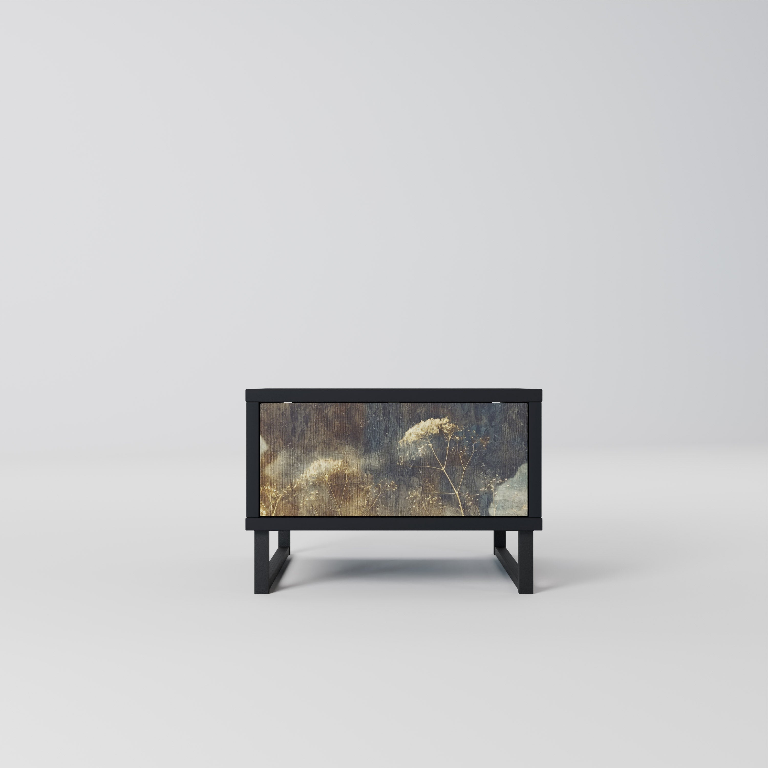 GENTLE POWER Mesa de Cabeceira em Acabamento Preto