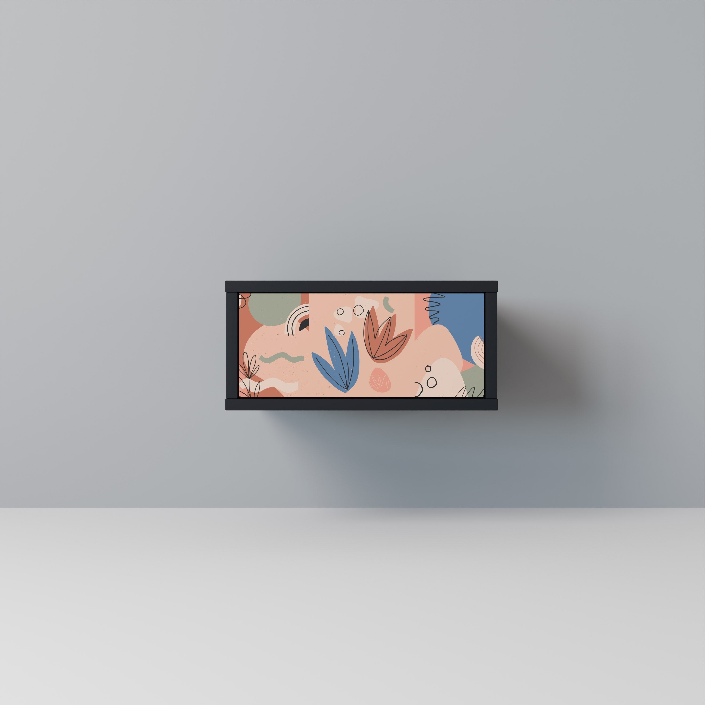 PASTEL DESTINY Mesa de Cabeceira em Acabamento Preto