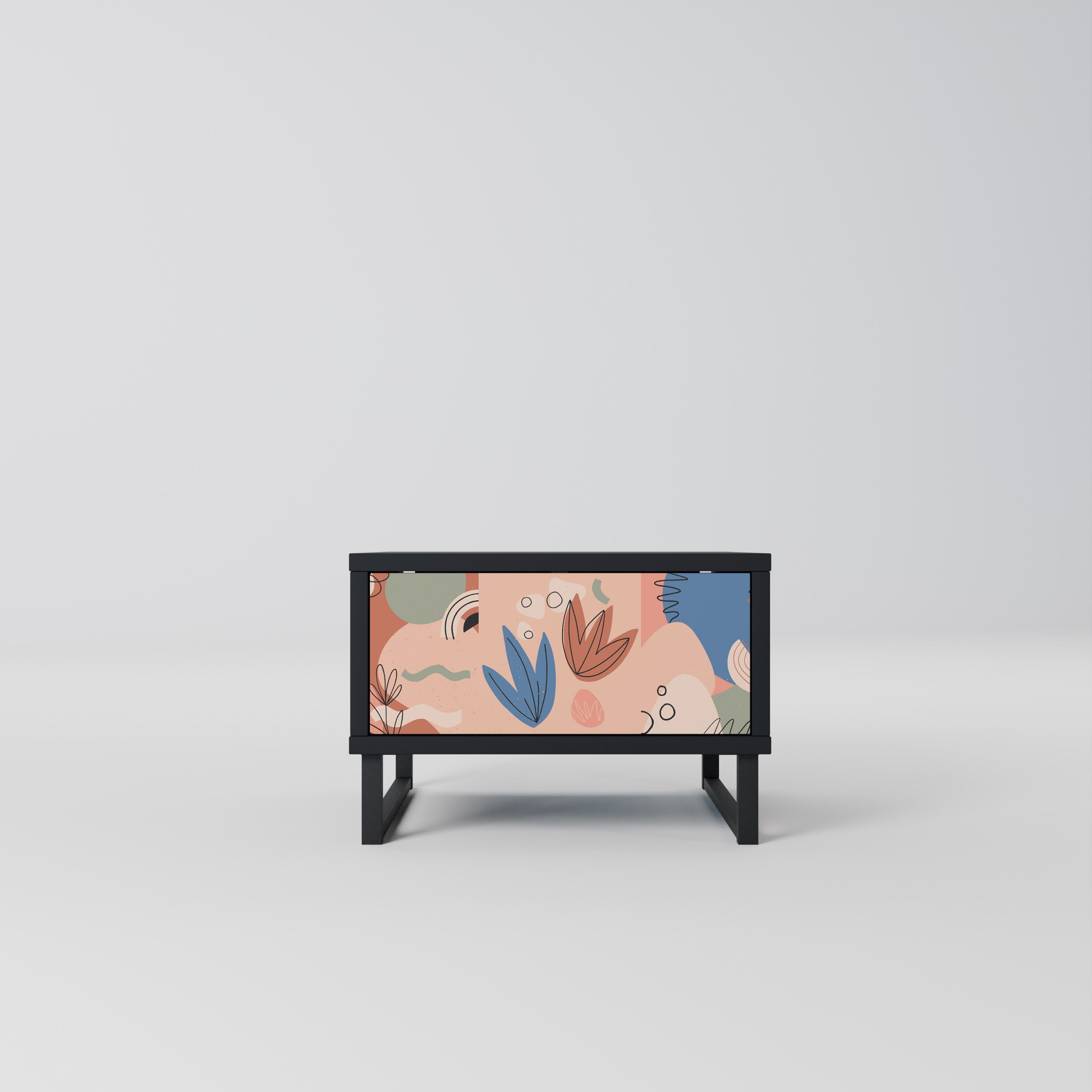 PASTEL DESTINY Mesa de Cabeceira em Acabamento Preto