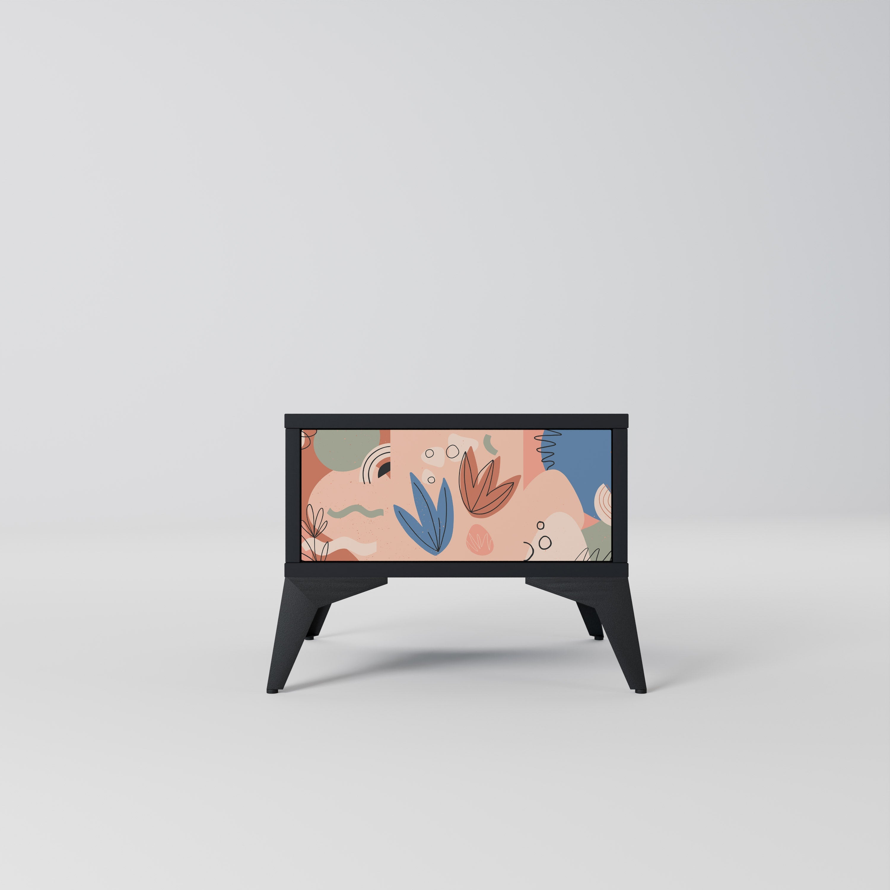 PASTEL DESTINY Mesa de Cabeceira em Acabamento Preto