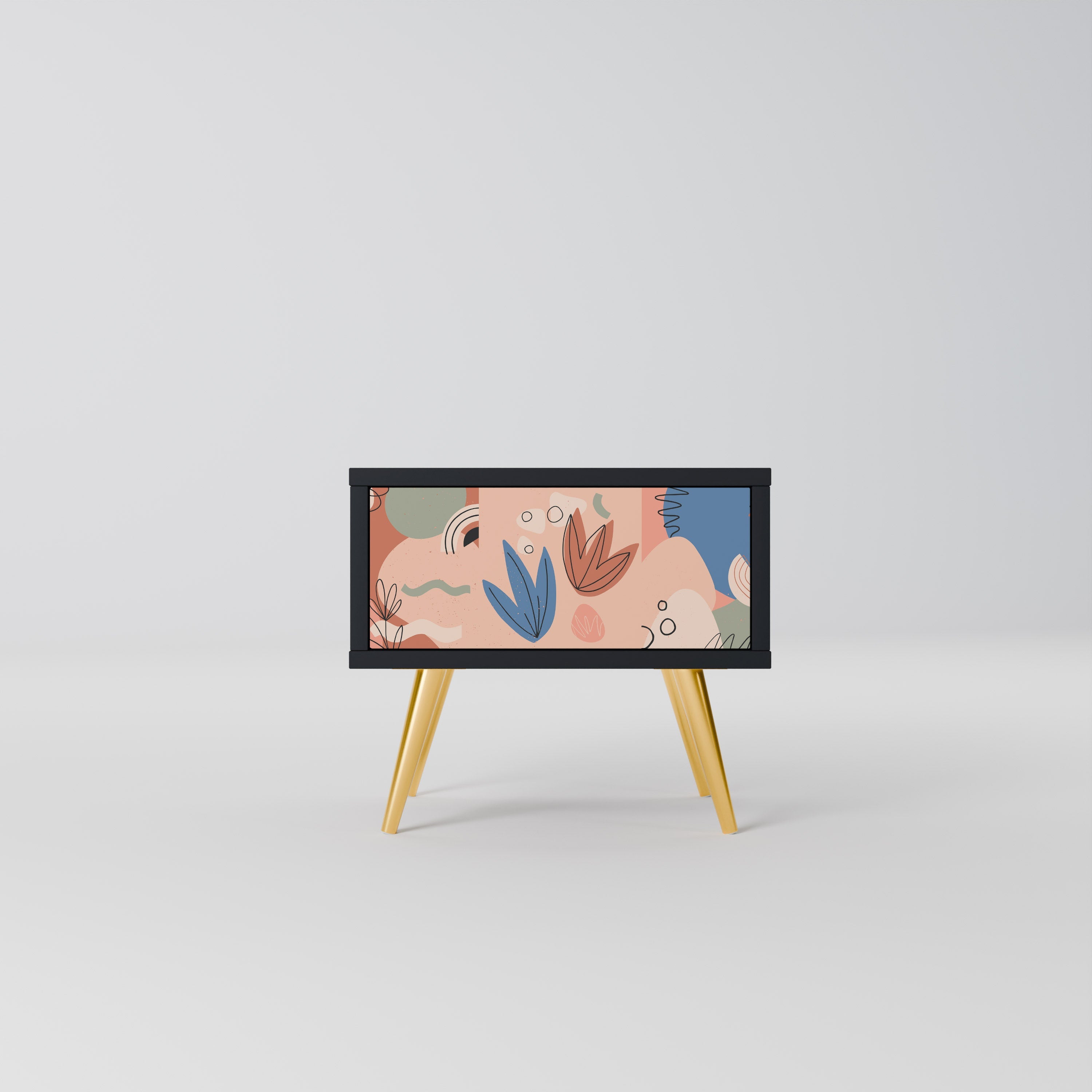 PASTEL DESTINY Mesa de Cabeceira em Acabamento Preto