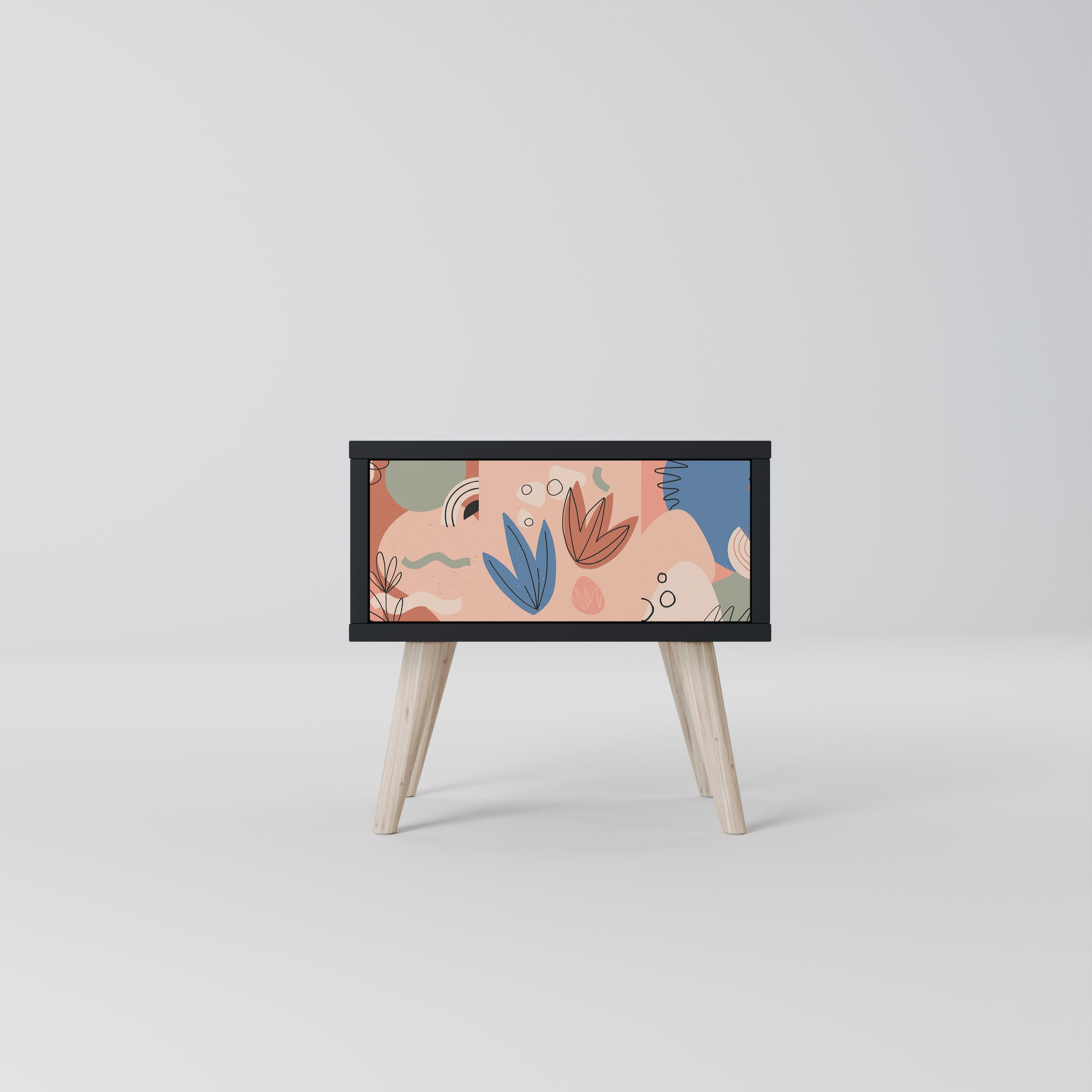 PASTEL DESTINY Mesa de Cabeceira em Acabamento Preto