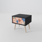 PASTEL DESTINY Mesa de Cabeceira em Acabamento Preto