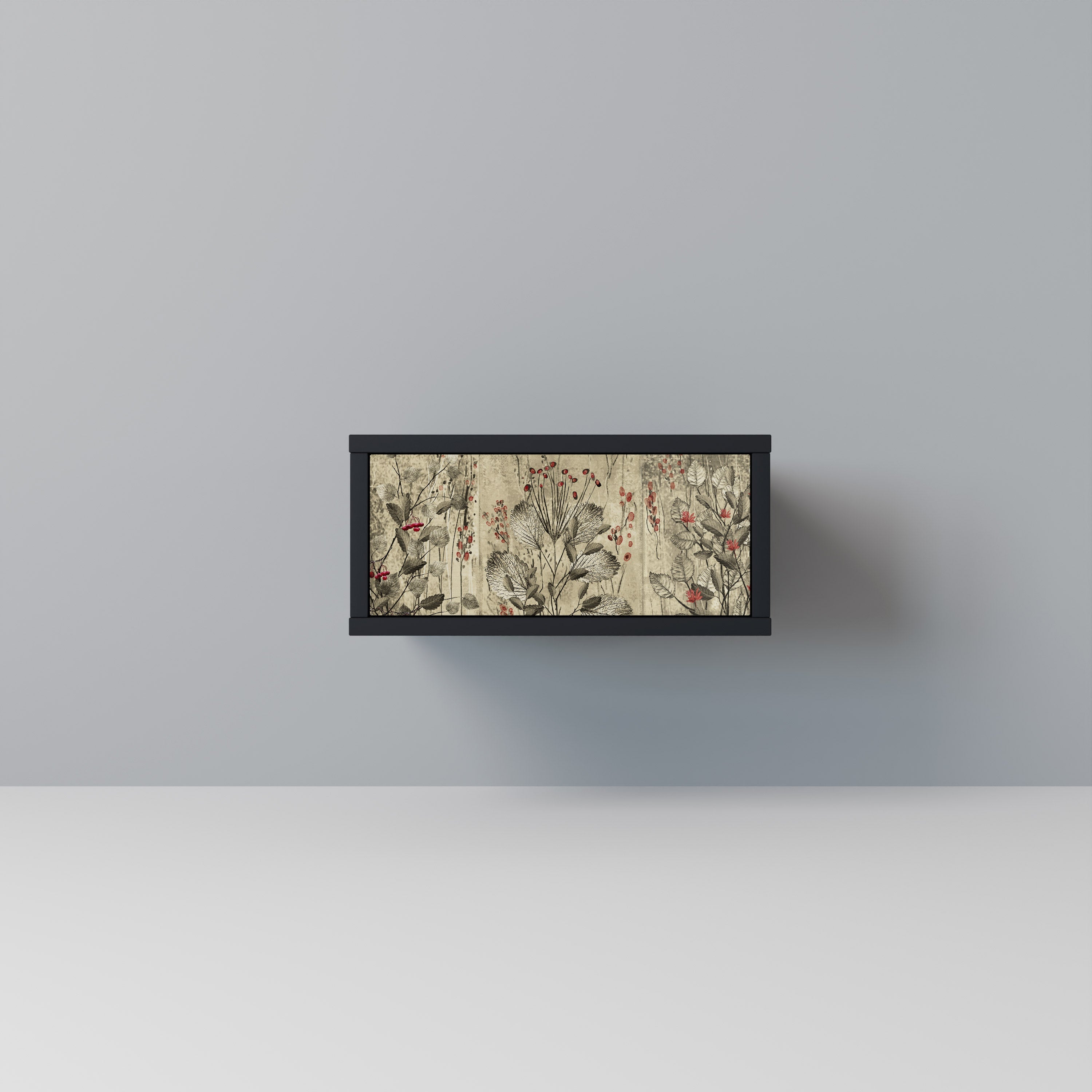 HERBAL GRACE Mesa de Cabeceira em Acabamento Preto