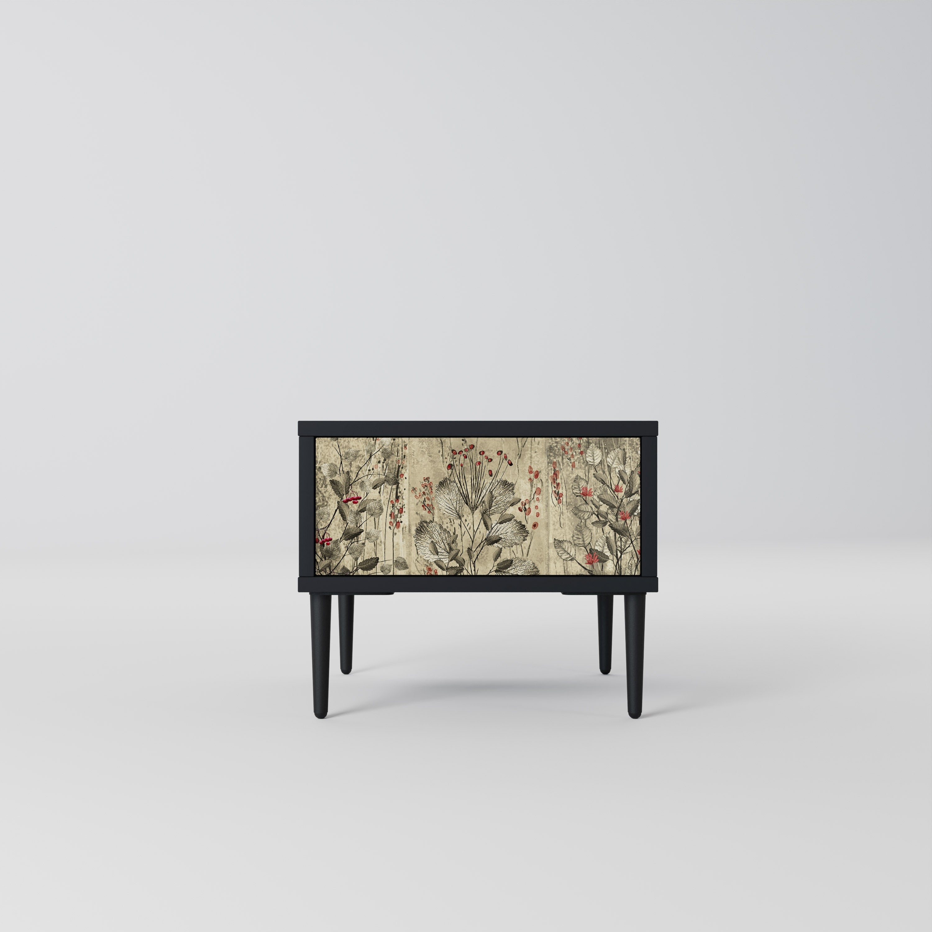 HERBAL GRACE Mesa de Cabeceira em Acabamento Preto