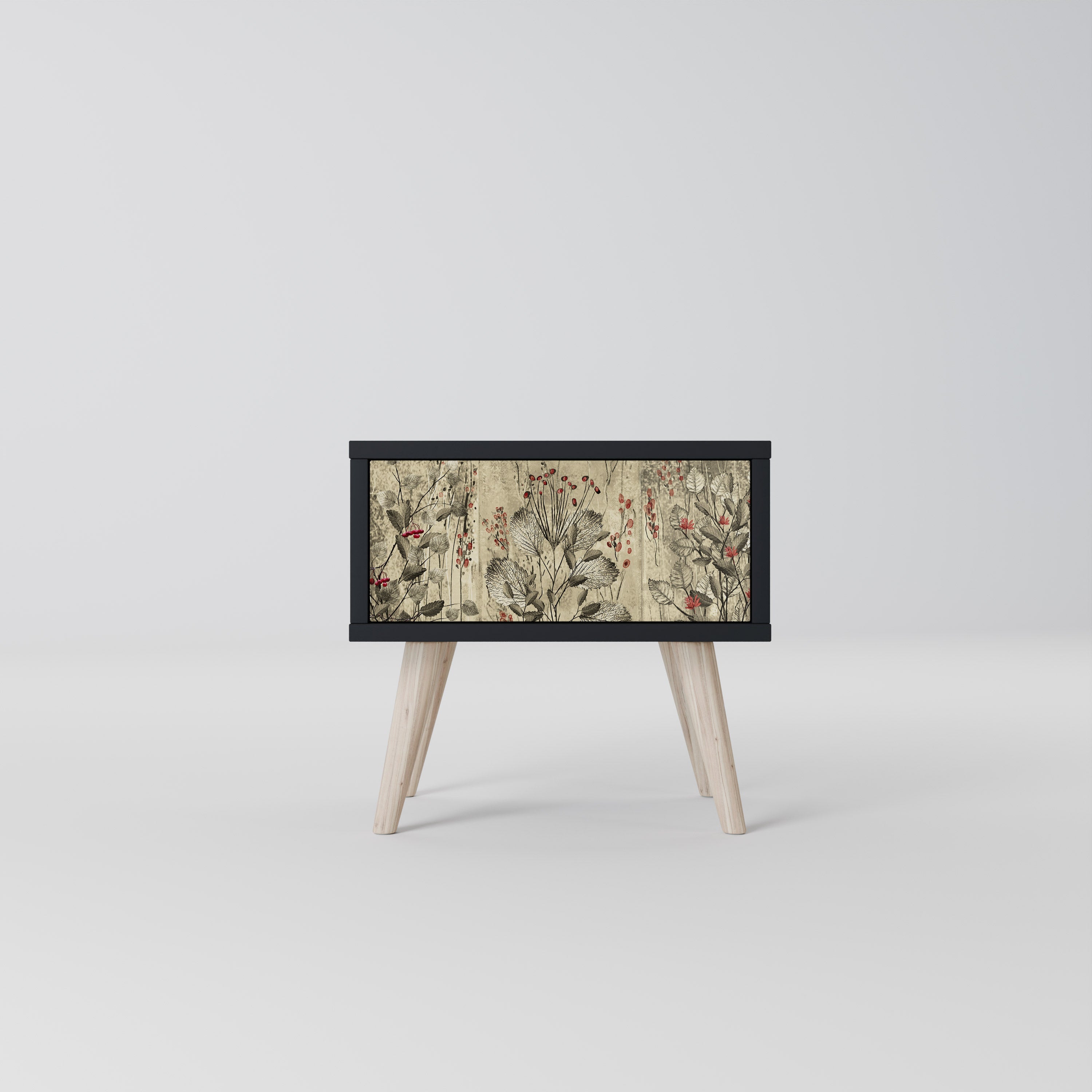 HERBAL GRACE Mesa de Cabeceira em Acabamento Preto