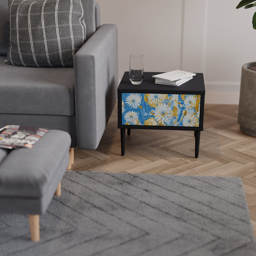 DAISY LUXE Mesa de Cabeceira em Acabamento Preto