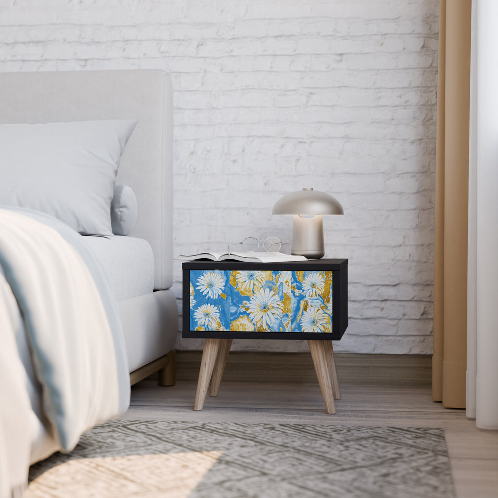 DAISY LUXE Mesa de Cabeceira em Acabamento Preto